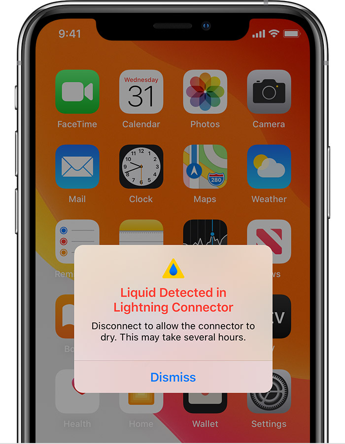 西安苹果手机维修分享iPhone 12 在充电时出现 “闪电接口检测到液体”的提示怎么办 